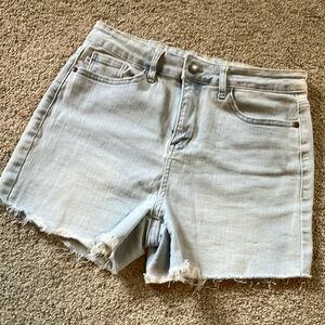 Judy Blue Light Blue Jean Shorts Distressed Cut-Off Hem